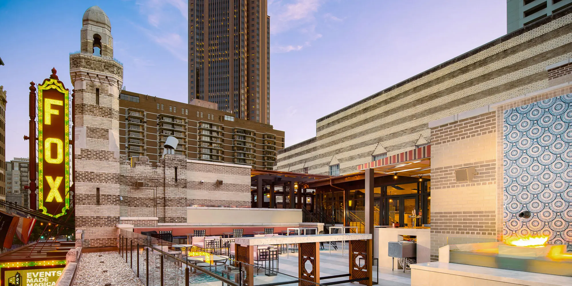 Fox Theatre rooftop event space in Atlanta
